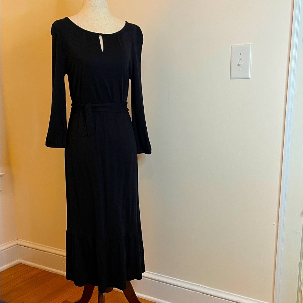 Boden Black Long Sleeve Maxi Dress